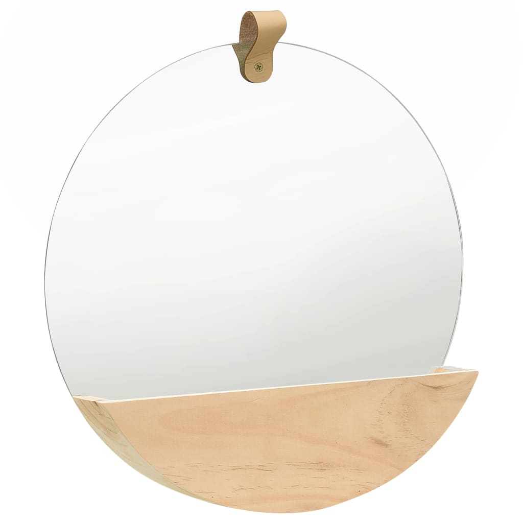 vidaXL Hanging Mirror Wall Mirror with Storage Bathroom Mirror Solid Pinewood
