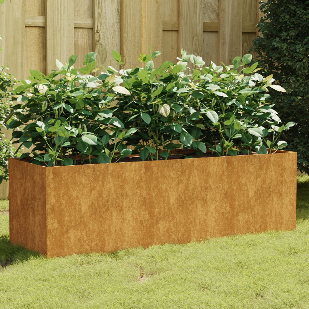 vidaXL Garden Wall Planter 19.7"x6.3"x3.9" Corten Steel