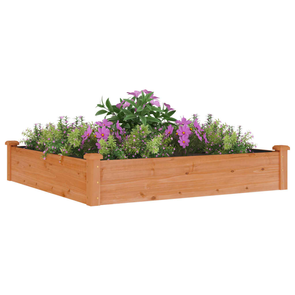 vidaXL Garden Raised Bed with Liner Strawberry Planter Herb Bed Solid Wood Fir