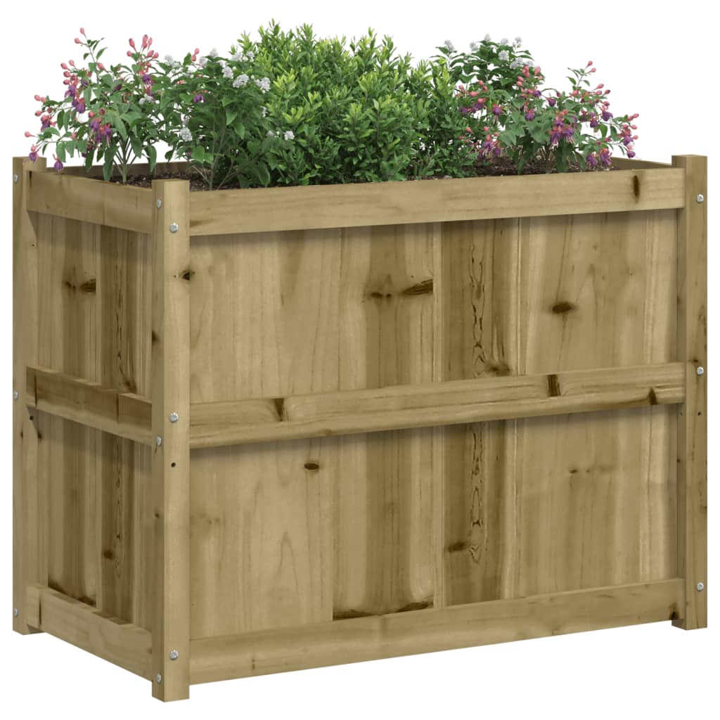 vidaXL Garden Planter Decorative Outdoor Plant Pot Flower Box Solid Wood Pine