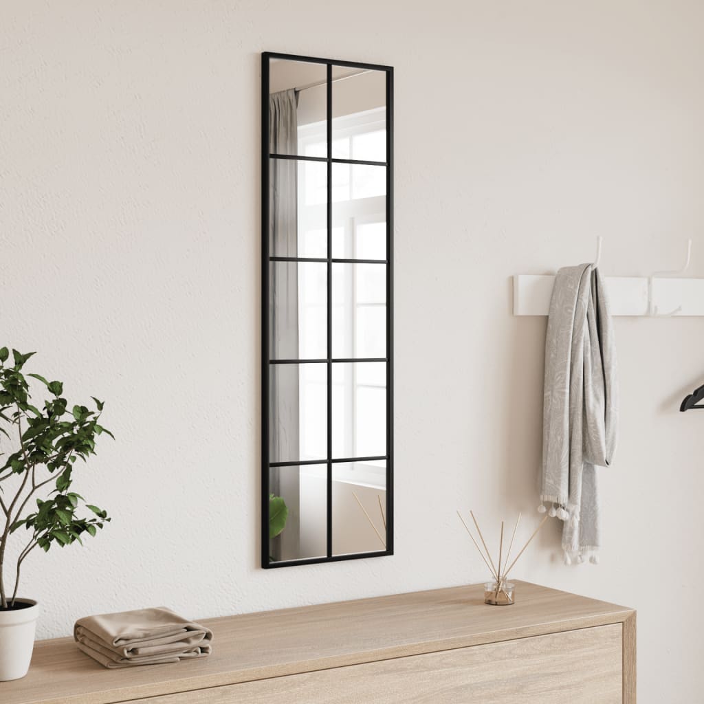 vidaXL Window Mirror Wall Mirror Decorative Hall Mirror for Bathroom Metal