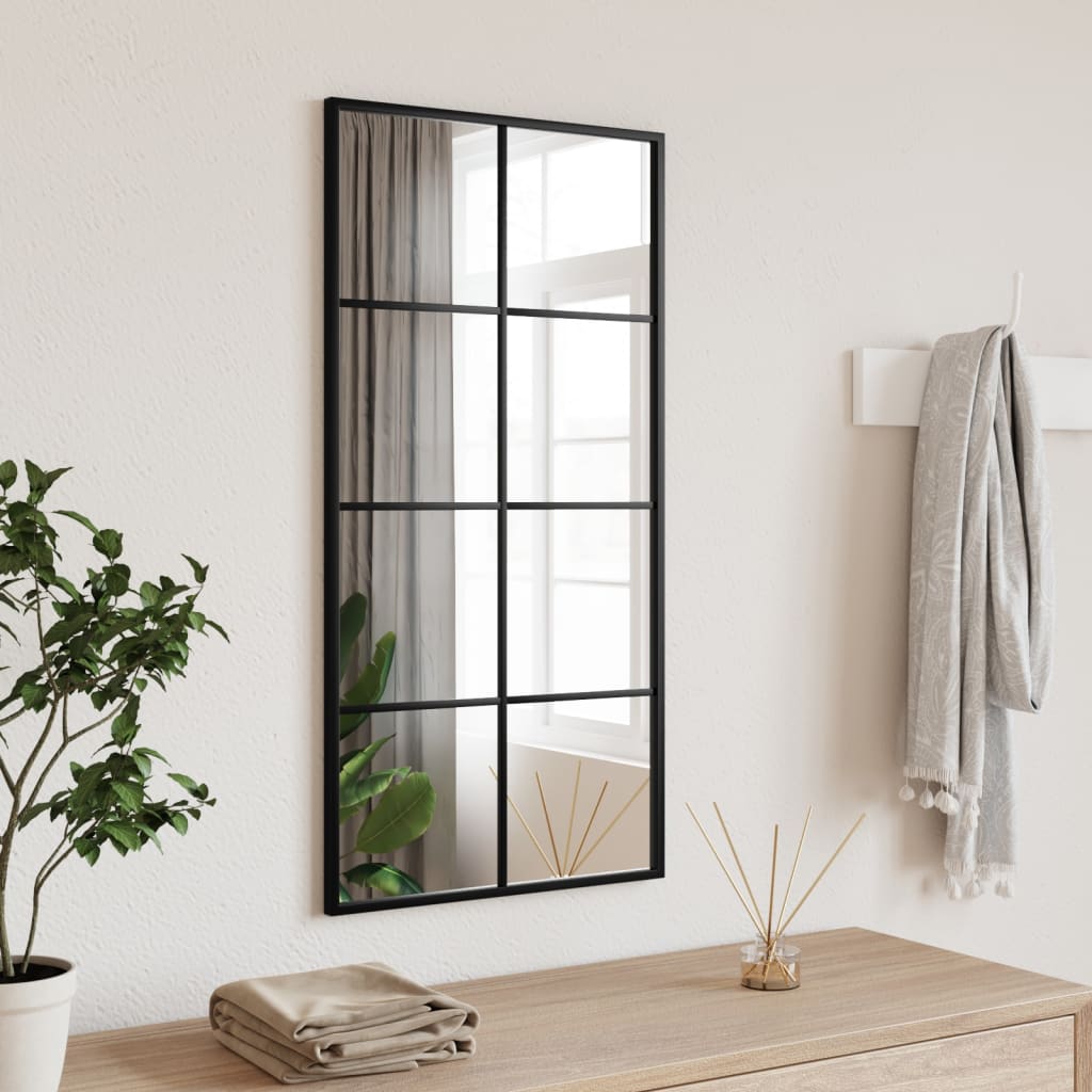 vidaXL Window Mirror Wall Mirror Decorative Hall Mirror for Bathroom Metal